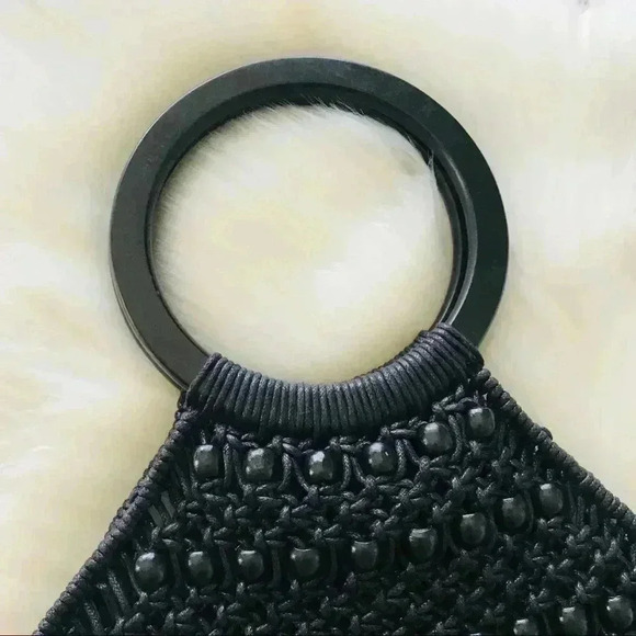 Handmade Woven Macrame Crotchet Bag Boho Summer - Picture 2 of 6